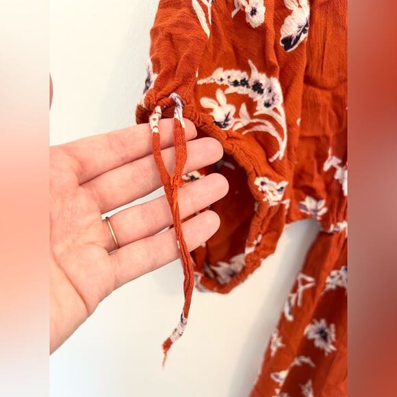 Christy Dawn Mia dress in Crimson Vine Cottagecore orange floral XS sustainable - Picture 7 of 14